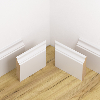 Narożnik wewnętrzny do listwy przypodłogowej lakierowany biały z wodoodporną powłoką HAVANA 12cm