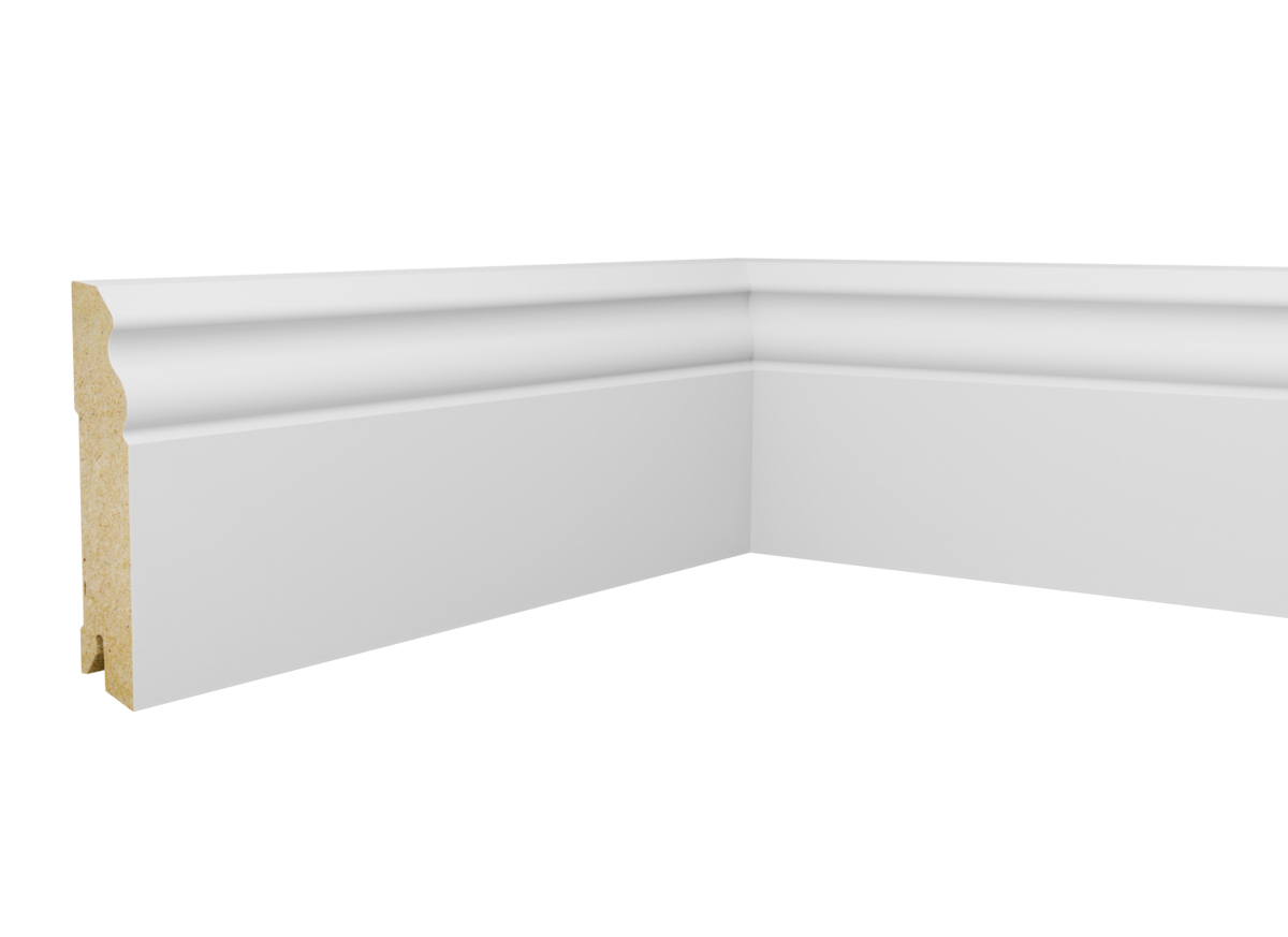 Listwa przypodłogowa MDF Biała Premium, 100x18 mm, Pedross