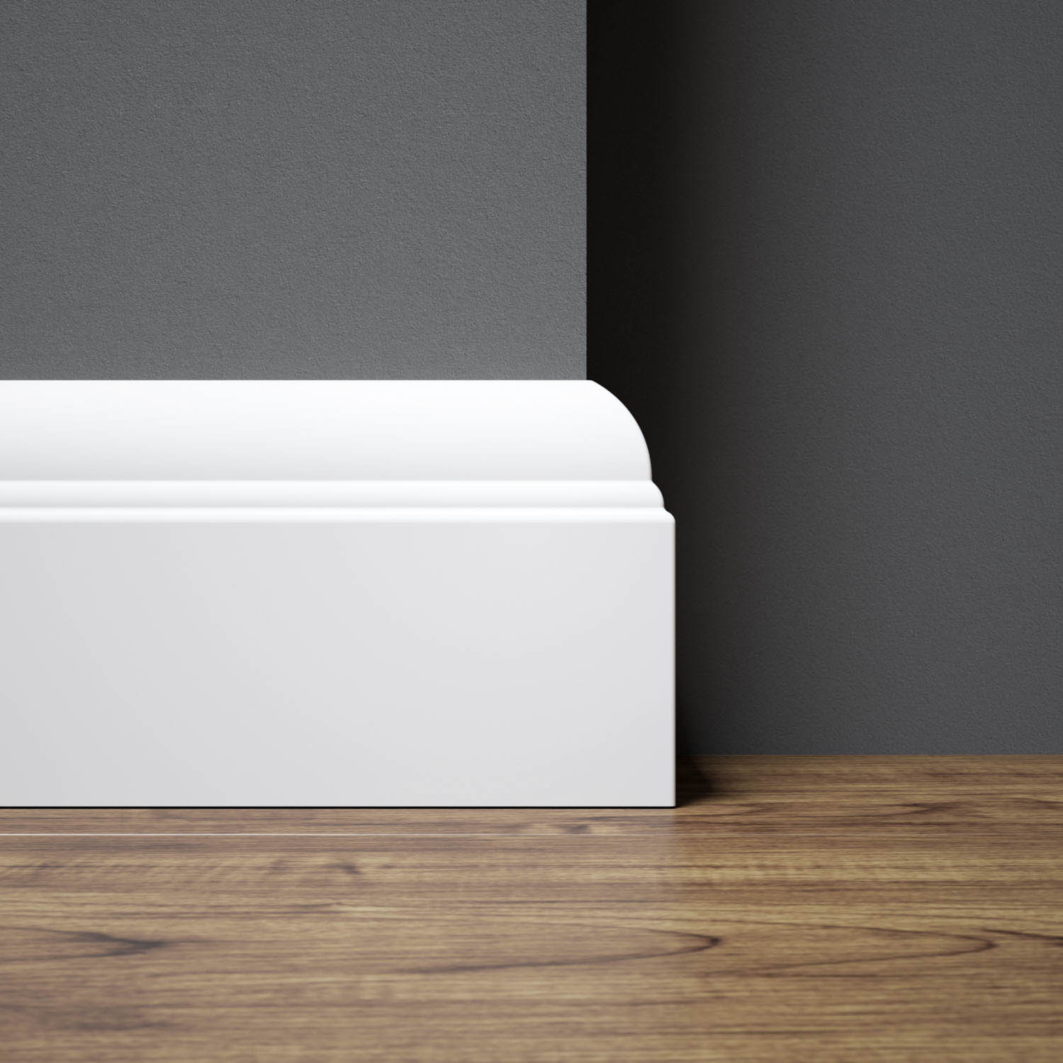 PRÓBKA 20 CM - Listwa przypodłogowa MDF lakierowana biała z wodoodporną powłoką BELLA 8cm