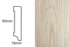 Listwa przypodłogowa fornirowana nielakierowana CP80 R3 (240 cm x 8 cm x 1,8 cm) dąb
