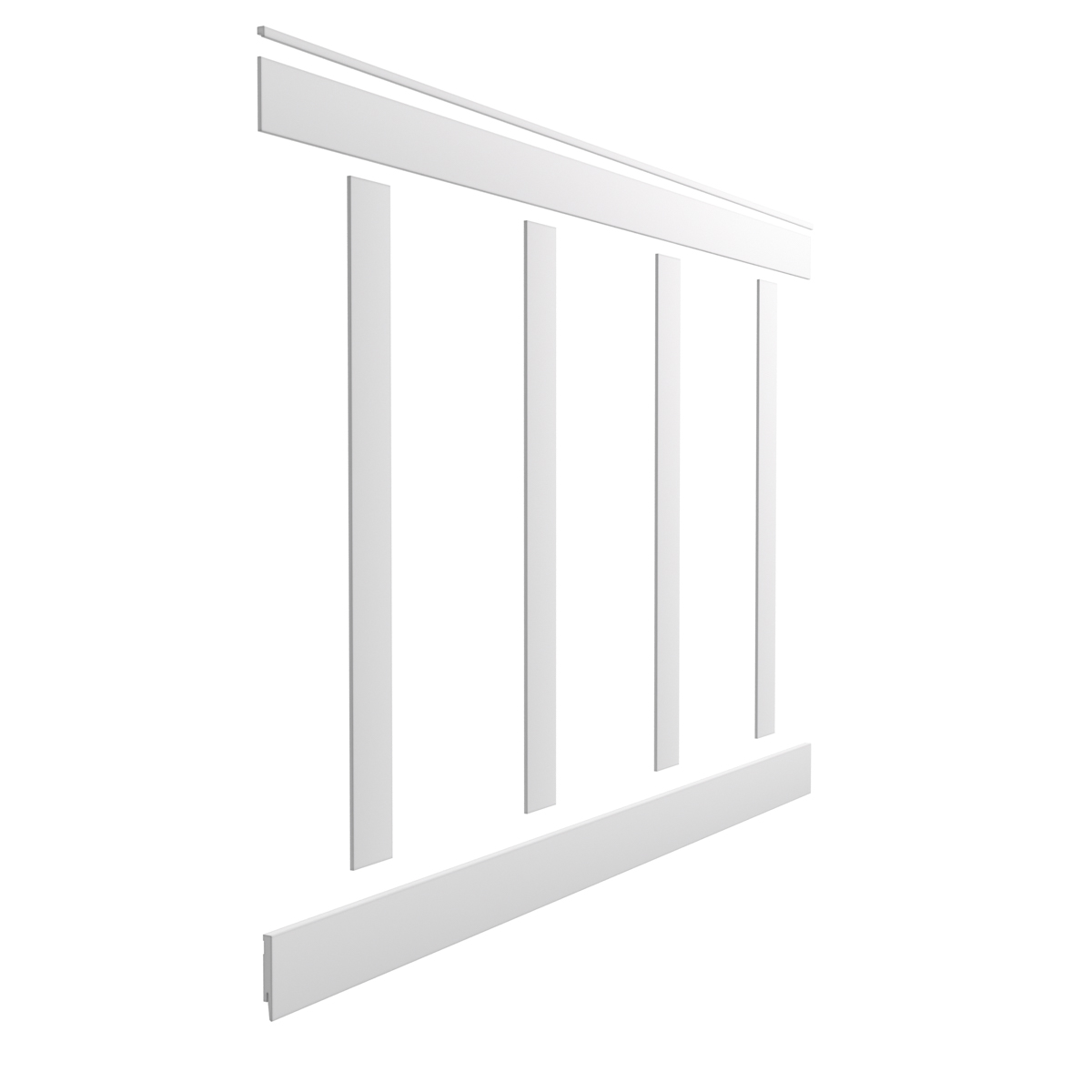 Boazeria ścienna MDF do malowania - długość 200 cm / wysokość 123 cm (zestaw Plano / Elegant / Duo)