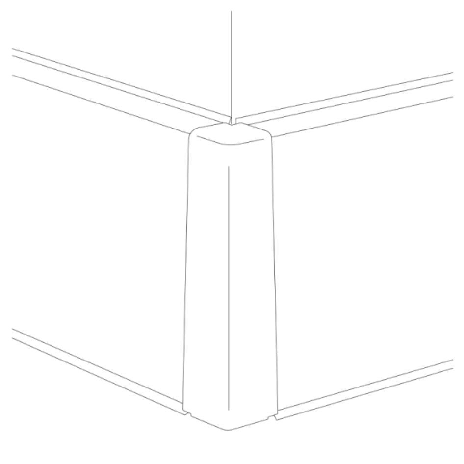 Narożnik zewnętrzny MASTERLINE 80 Greystone Mat