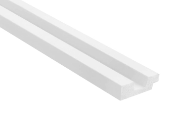 Lamela ścienna lewe zakończenie L0101LTP biała wymiary 200 x 1.2 x 3.6 cm, z PolyForce
