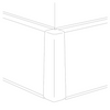 MASTERLINE Treviso Mat – narożnik zewnętrzny do listwy 60 mm