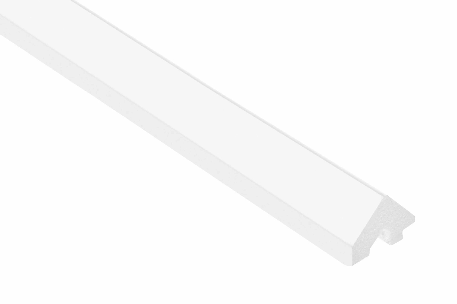 Lewe zakończenie panela ściennego WP003LP Vivid białe RAL 9003 wym. 270 x 1.6 x 2.1 cm, z PolyForce