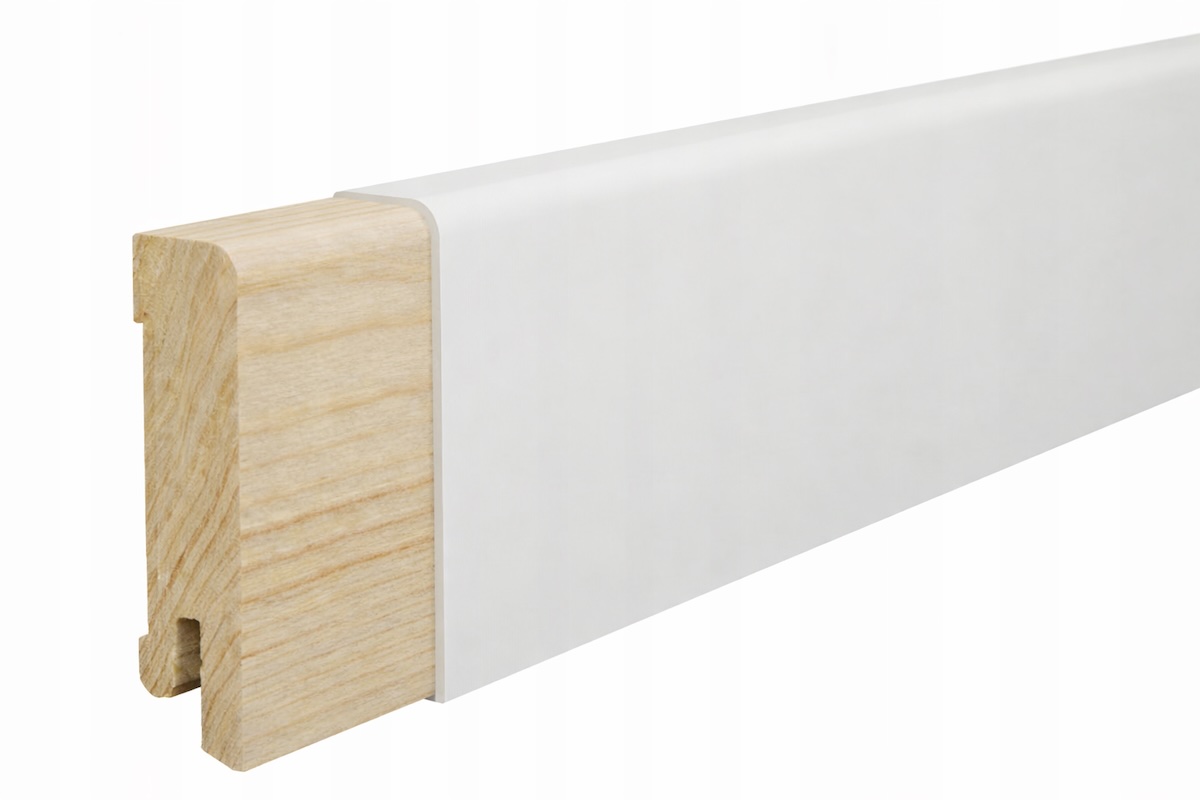 PRÓBKA 20 CM - Listwa przypodłogowa świerkowa Polyblend, Pedross 6008 - 6cm