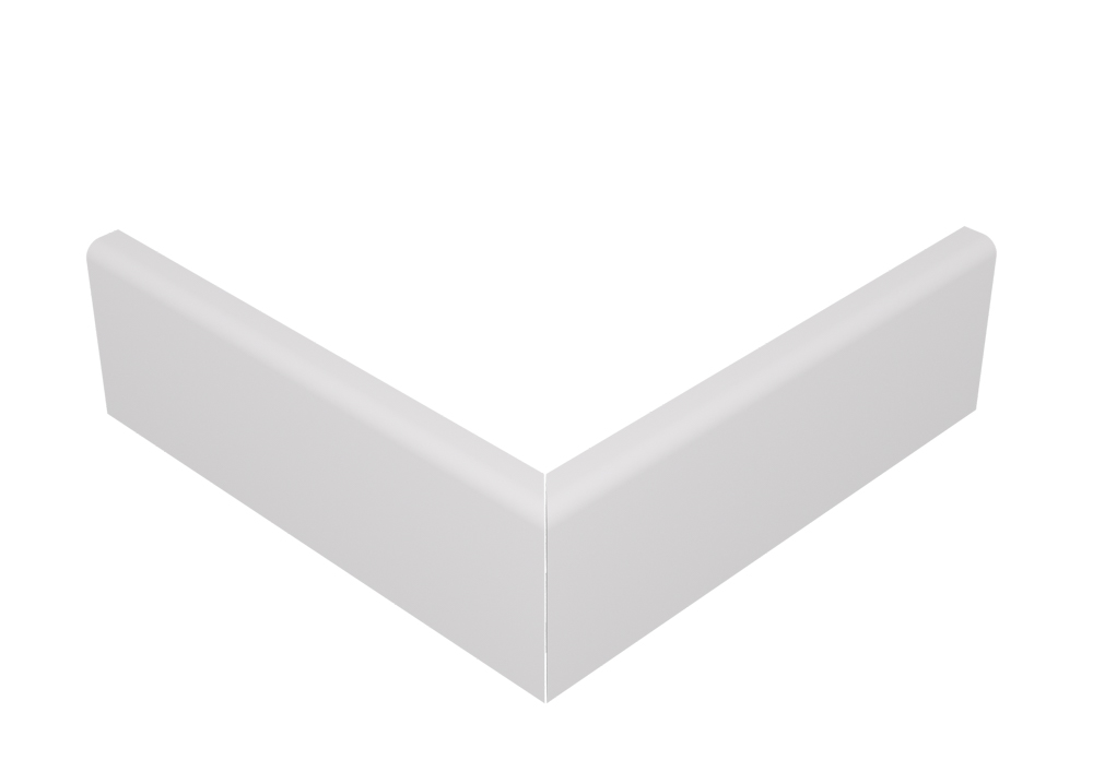 Narożnik zewnętrzny do listwy przypodłogowej lakierowany biały, wilgocioodporny, FOGE - LB1 8cm