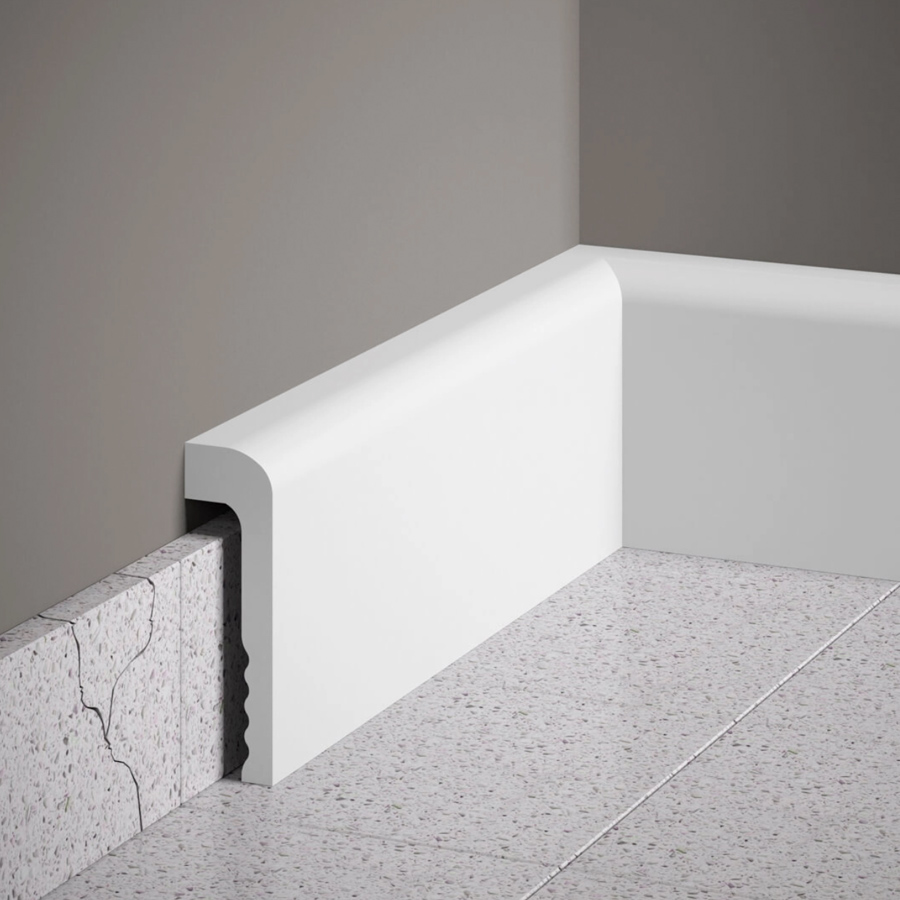 Listwa przypodłogowa maskująca MD005 biała wym. 200 x 2.2 x 11 cm, z PolyForce