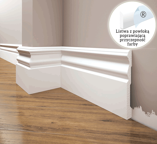 Listwa przypodłogowa, cokół Creativa LPC-09 244cm