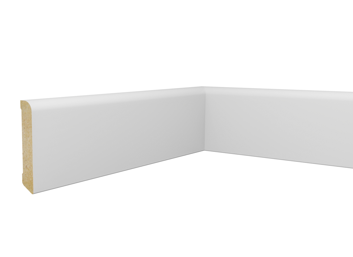 Listwa przypodłogowa MDF Biała Premium, 80x15 mm, Pedross