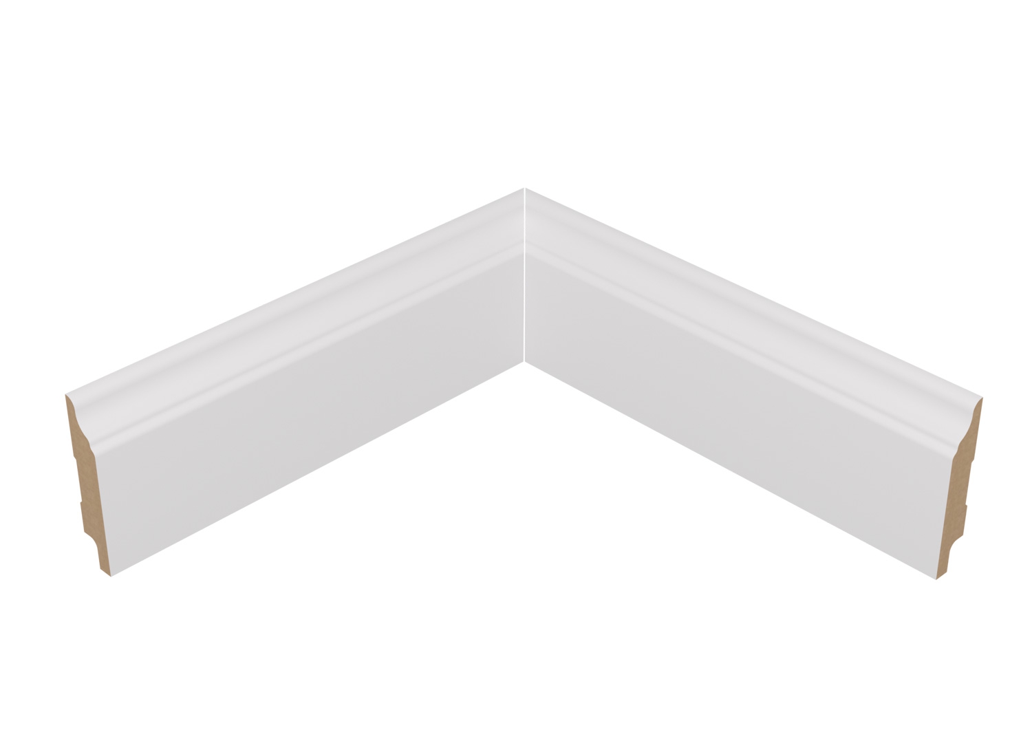 Narożnik wewnętrzny do listwy przypodłogowej lakierowany biały z wodoodporną powłoką HAVANA 12cm