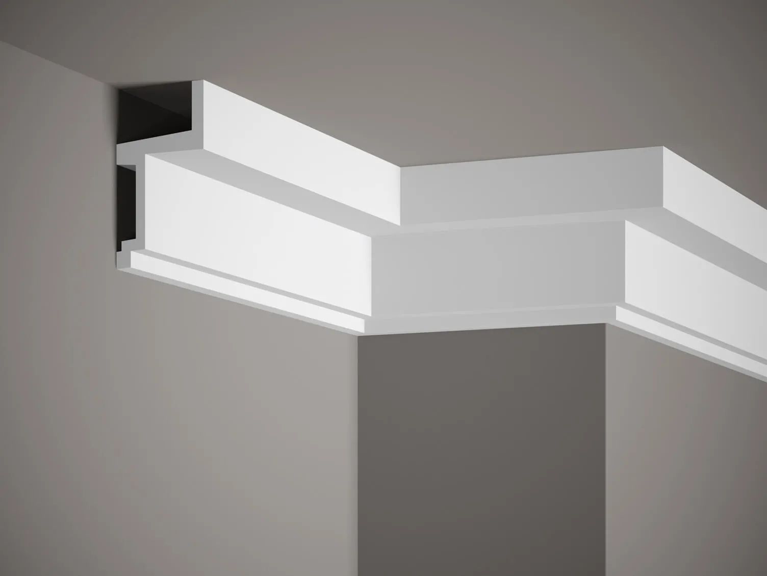 Listwa przysufitowa biała MDB115 wym. 200 x 6 x 11 cm, z ProFoam