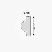 2,2 x 1 cm