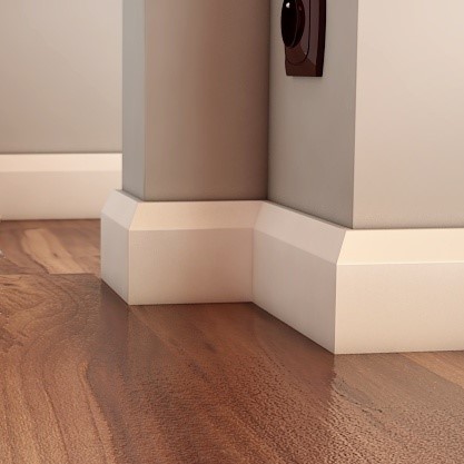 Listwa przypodłogowa MDF PLUS RS biała wilgocioodporna (262 cm x 8 cm x 1,6 cm) lakier półmatowy RAL 9003