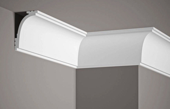 Listwa przysufitowa MD111 biała wym. 200 x 6.2 x 9.2 cm, z PolyForce