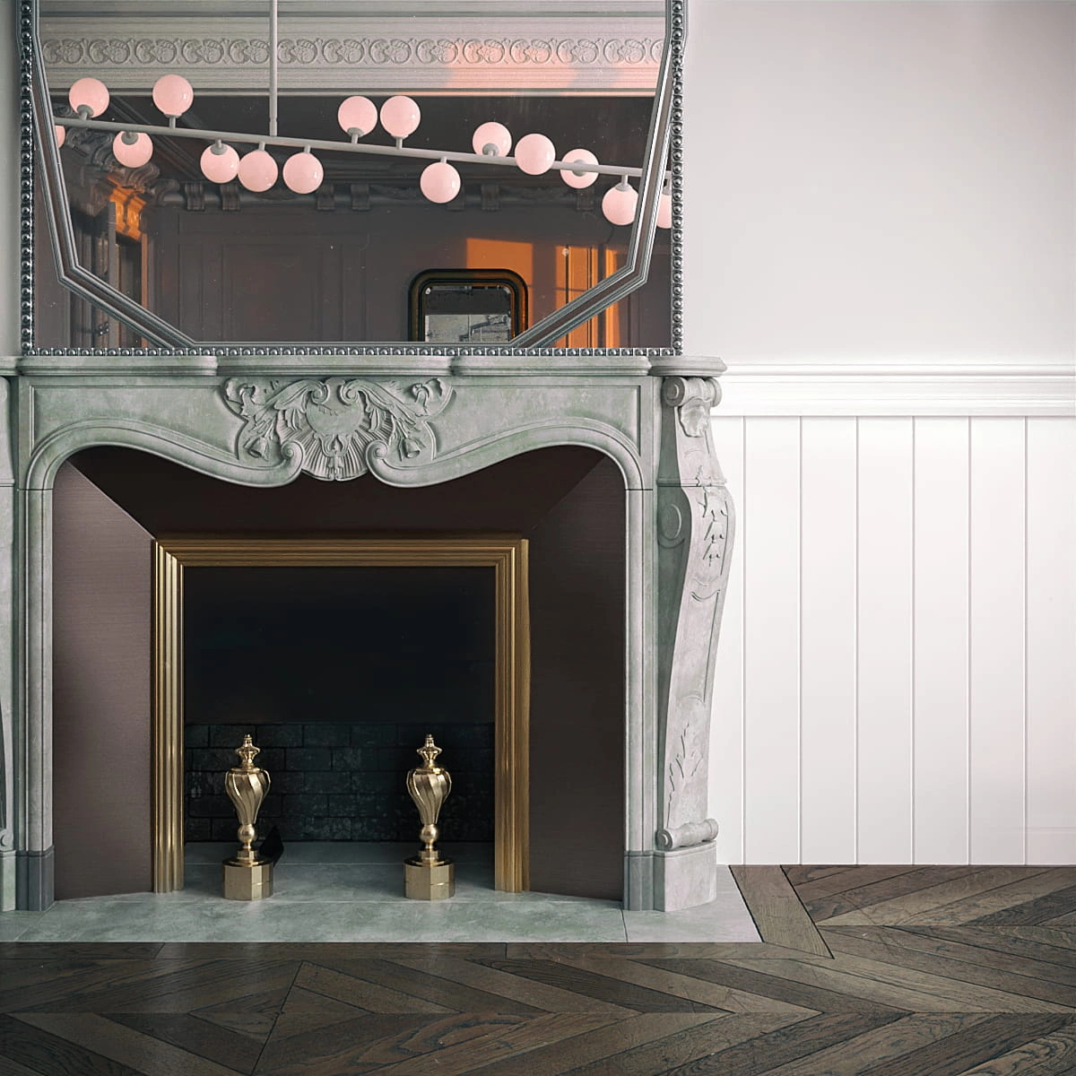 Lakierowana boazeria angielska PURE - wymiary 200 x 109 cm