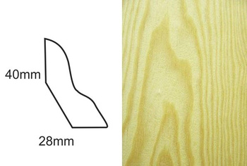 Listwa przypodłogowa fornirowana lakierowana LP50 (240 cm x 4 cm x 2,8 cm) sosna