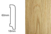 Listwa przypodłogowa fornirowana lakierowana CP60 (240 cm x 6 cm x 1,8 cm) dąb