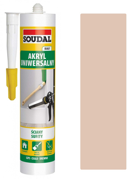 Uniwersalny uszczelniacz akrylowy Soudal beżowy