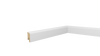PRÓBKA 20 CM - Listwa przypodłogowa 40x15 mm - świerkowa Premium – biała, powłoka Polyblend, 4cm