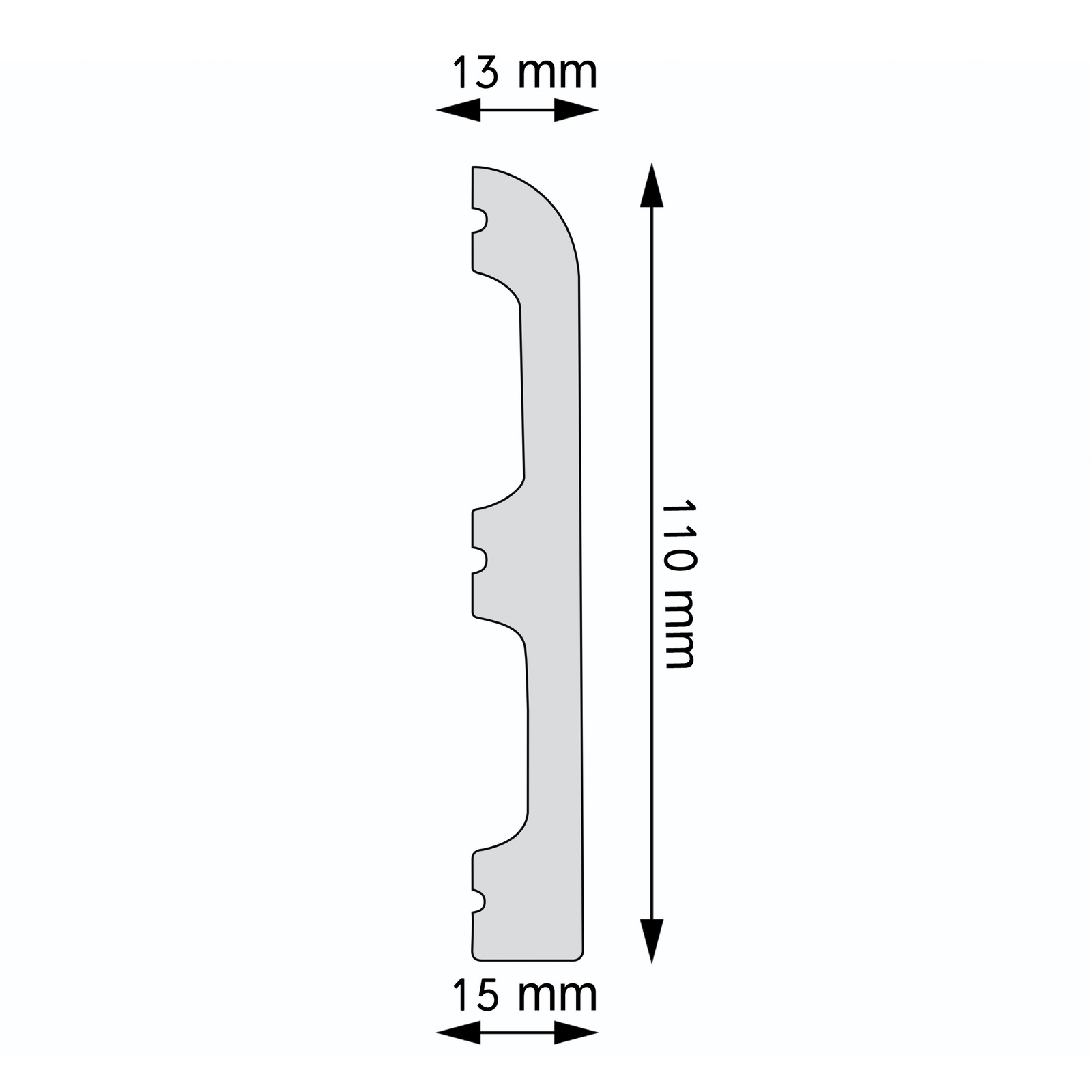 Listwa przypodłogowa, cokół Creativa LPC-10 / 244cm