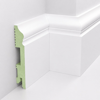 Listwa przypodłogowa MDF lakierowana biała wilgocioodporna FOGE LB3 - 10cm