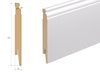 Boazeria ścienna VERONA - długość 200 cm, wysokość 118 cm - zestaw listew MDF