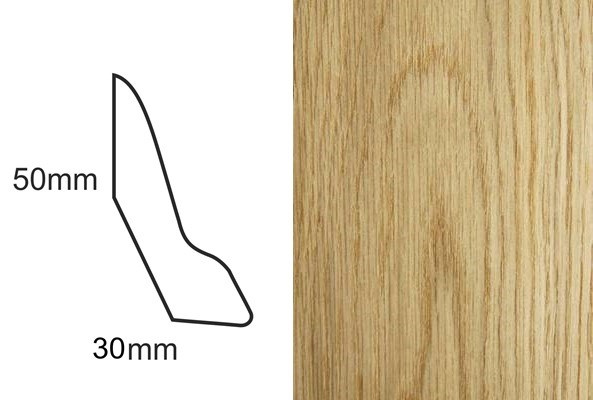 Listwa przypodłogowa fornirowana lakierowana LP60 (240 cm x 5 cm x 3 cm) dąb