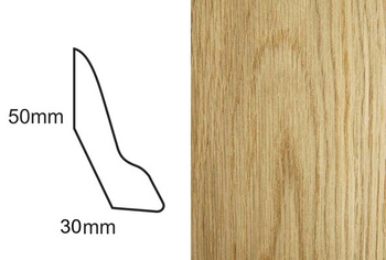 Listwa przypodłogowa fornirowana lakierowana LP60 (240 cm x 5 cm x 3 cm) dąb
