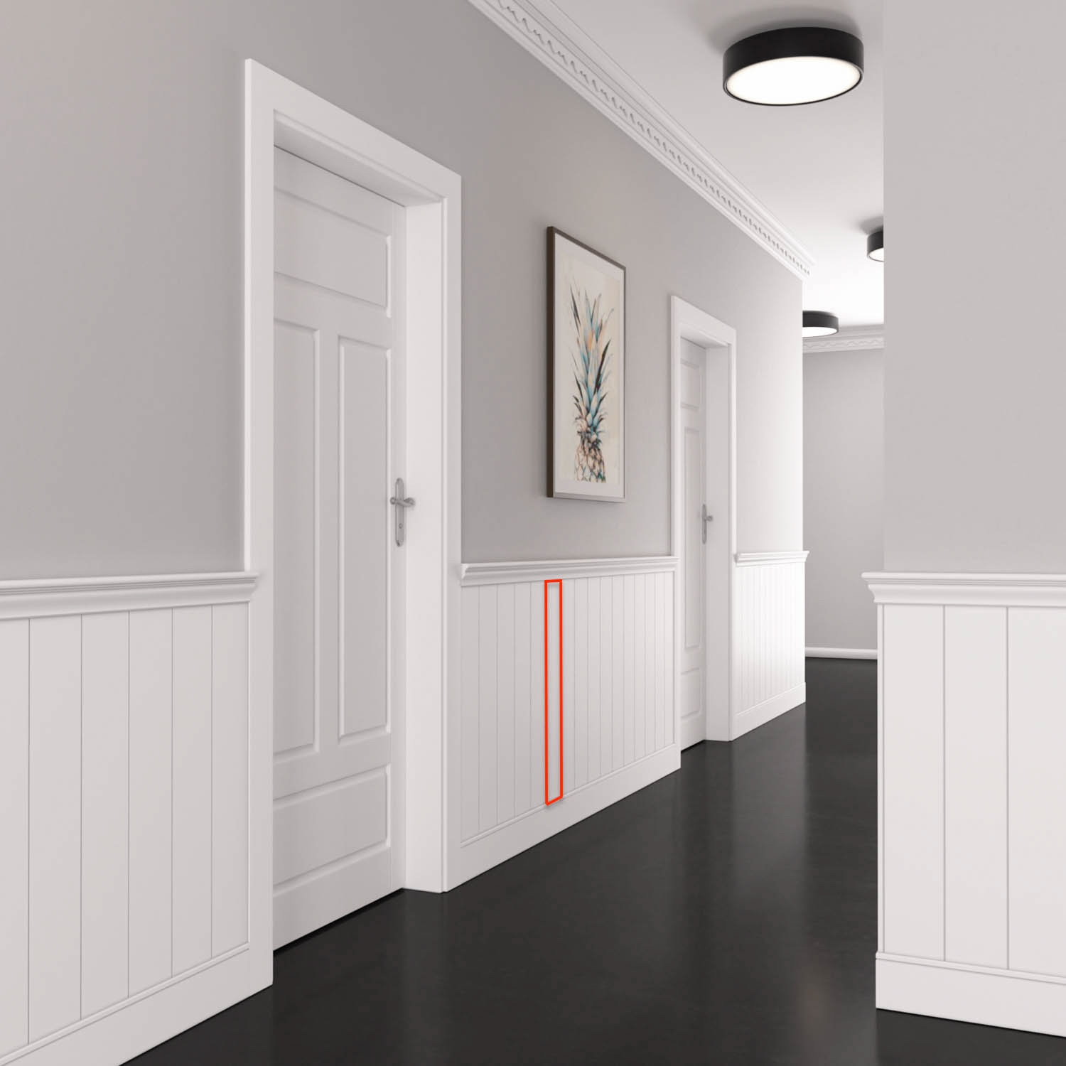 PRÓBKA 20 CM - Listwa boazeryjna NOVA lakierowana 12,5cm