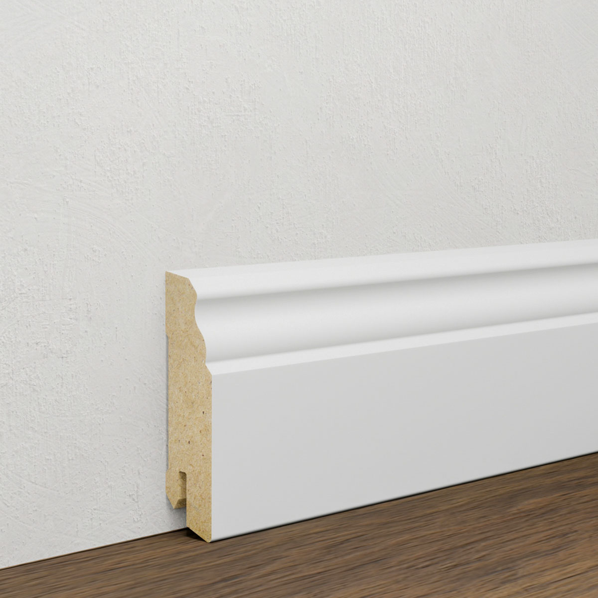 Listwa przypodłogowa MDF Biała Premium, 70x18 mm, Pedross