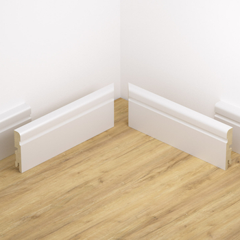 Narożnik wewnętrzny do listwy przypodłogowej lakierowany biały FOGE - LB2 10cm