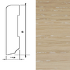 Drewniana listwa przypodłogowa lakierowana 60/16 (240 cm x 6 cm x 1,5 cm) Dąb Cream 