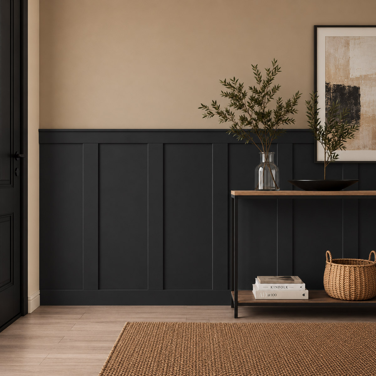 Boazeria ścienna FRAME MDF surowa do malowania - długość 207 cm, wysokość 128 cm