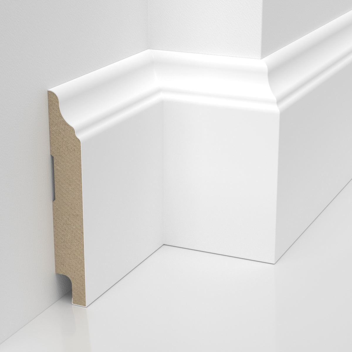 Listwa przypodłogowa MDF lakierowana biała z wodoodporną powłoką HAVANA 10cm