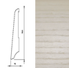 Drewniana listwa przypodłogowa olejowana KS80 (240 cm x 7,9 cm x 1,6 cm) Jesion Biały olej
