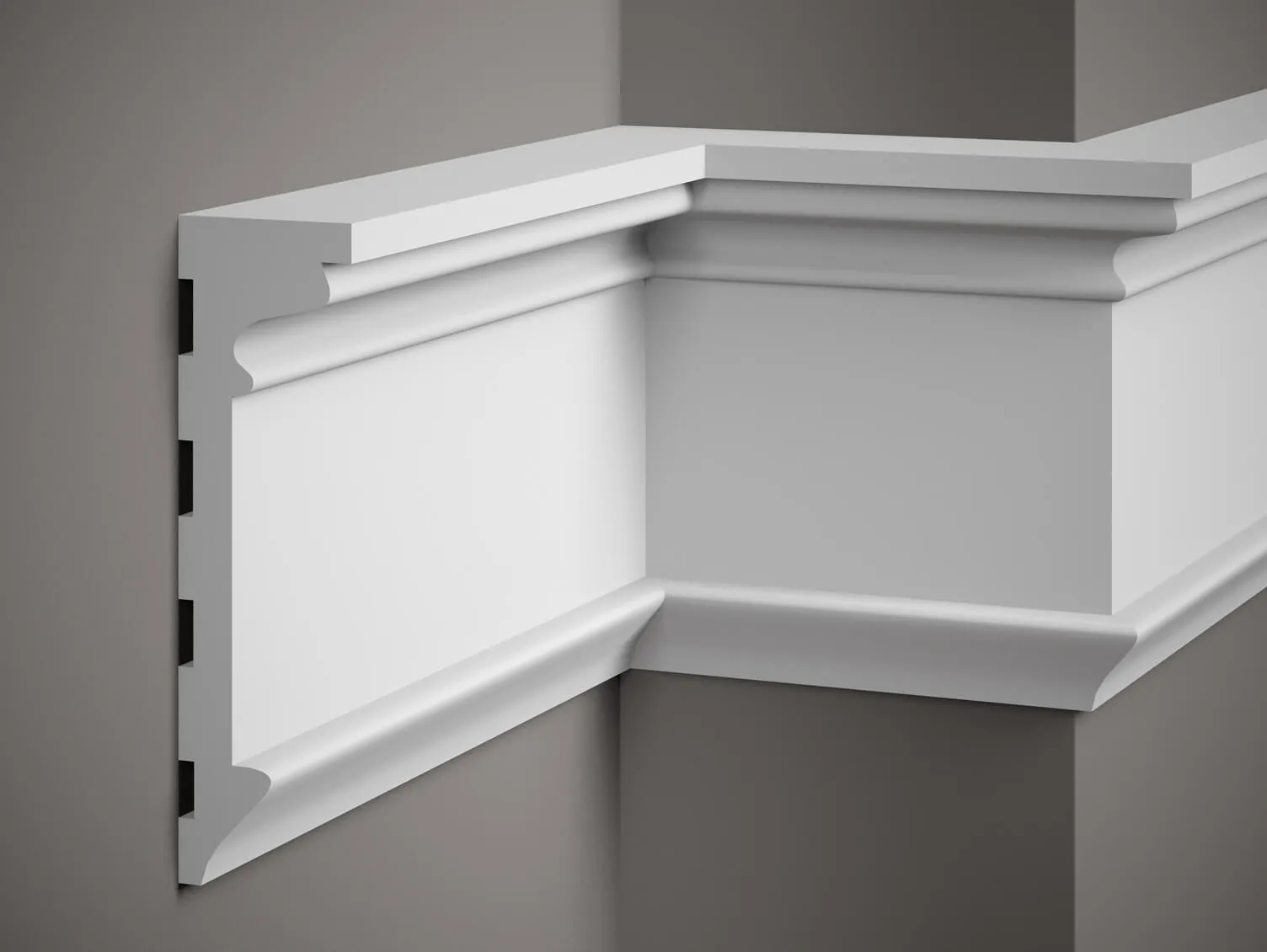 Listwa ścienna MDD315 biała wym. 200 x 6.6 x 22 cm, z ProFoam