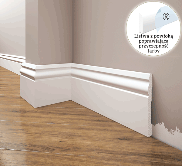 Listwa przypodłogowa, cokół Creativa LPC-08 244cm