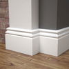 PRÓBKA 20 CM - Listwa przypodłogowa MDF - ESTILO 8cm - Biała Premium