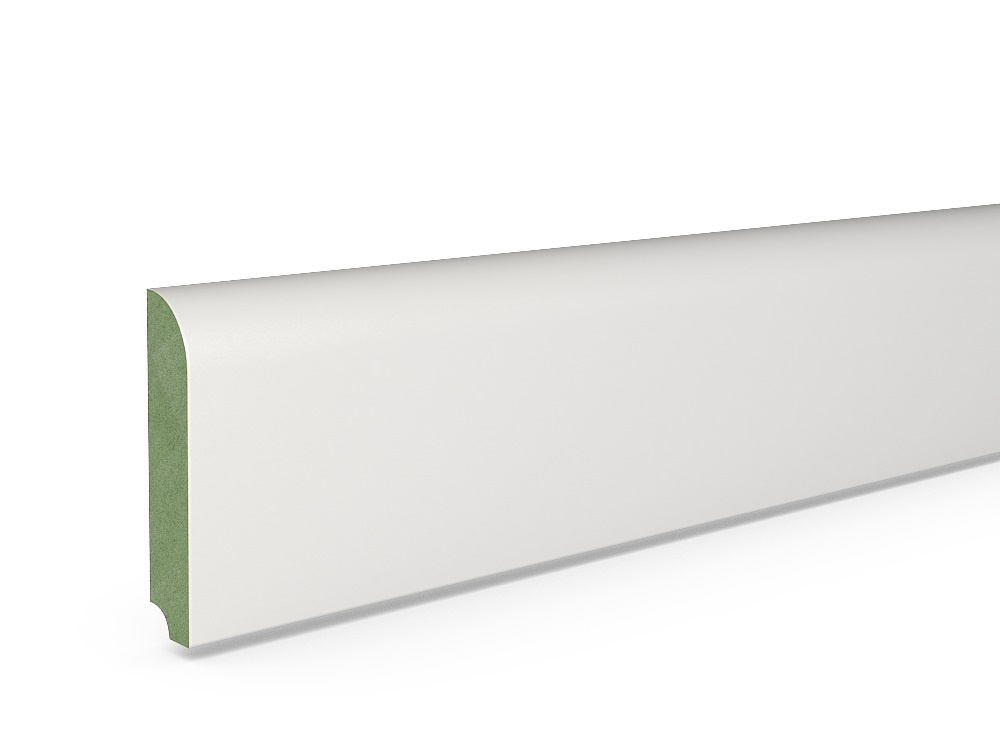 Listwa przypodłogowa MDF Plus R25 (262 cm x 8 cm x 1,6 cm) wilgocioodporna lakierowana biały RAL 9003 półmat