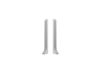 Zakończenia listwy podłogowej Creativa LP59 odcień aluminium - Lewe i Prawe