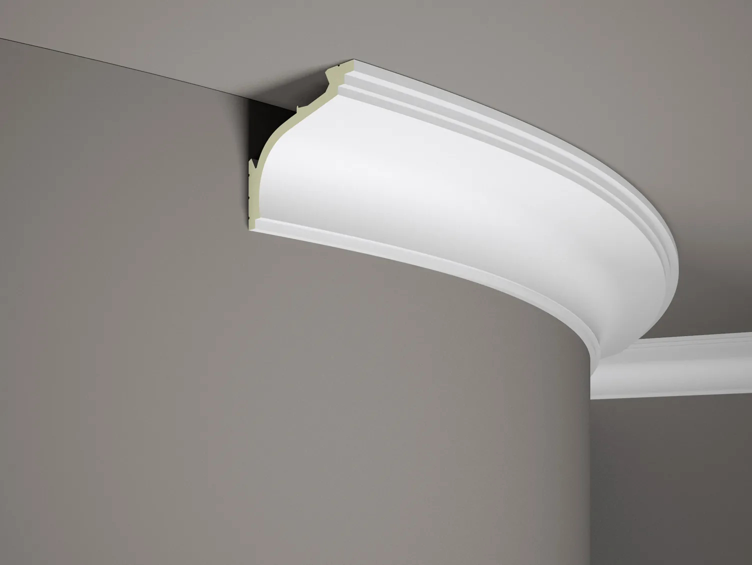 Listwa przysufitowa elastyczna MDB110F biała wym. 200 x 10.6 x 8.9 cm, z flexu