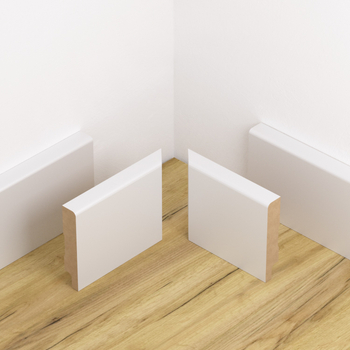 Narożnik wewnętrzny do listwy przypodłogowej lakierowany biały z wodoodporną powłoką TRIO 12cm
