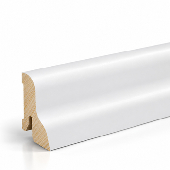 Listwa przypodłogowa 40x22 mm - świerkowa Premium – biała, powłoka Polyblend, 4cm