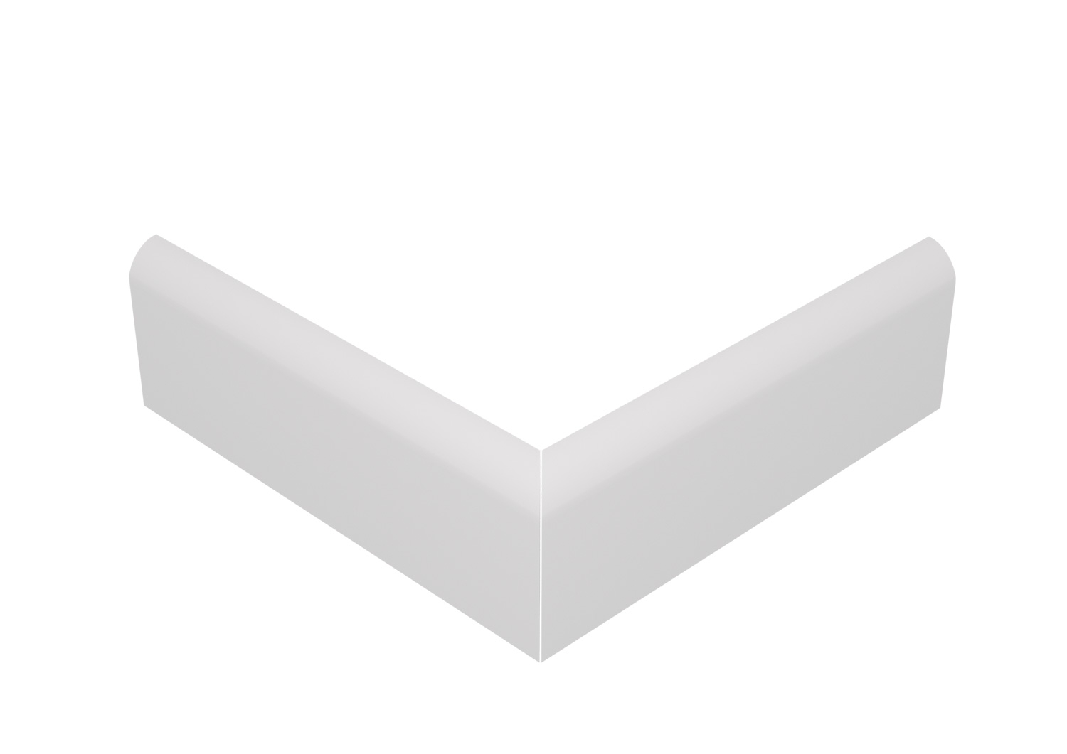 Narożnik zewnętrzny do listwy przypodłogowej lakierowany biały z wodoodporną powłoką OTTO 8cm