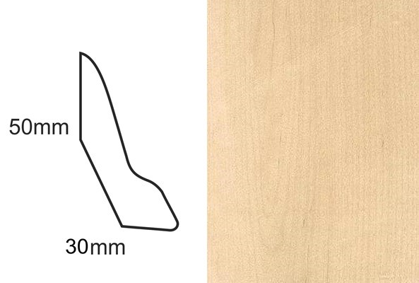 Listwa przypodłogowa fornirowana nielakierowana LP60 (240 cm x 5 cm x 3 cm) klon