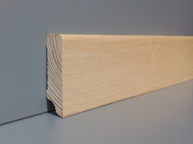 Listwa przypodłogowa fornirowana nielakierowana CP58 (240 cm x 5,8 cm x 1,6 cm) jesion select