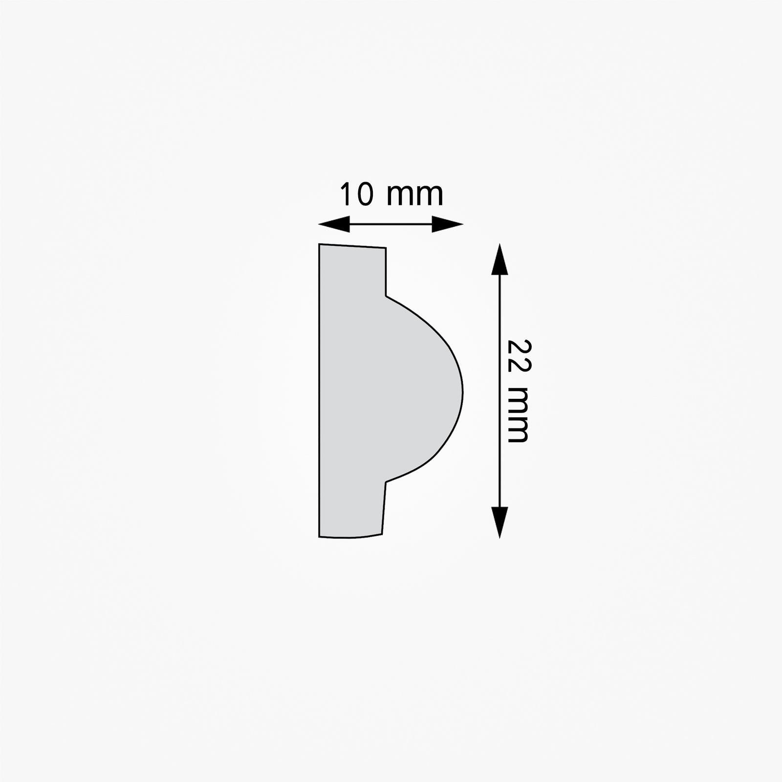 Listwa naścienna elastyczna gładka Creativa LNG-20 Flex