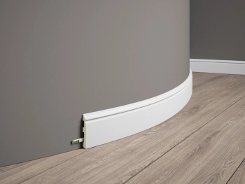 Listwa przypodłogowa MD018F biała wym. 200 x 1.3 x 8 cm, z flexu