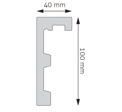LK-01 200 cm Creativa Maskownica do Karnisza, listwa gzymsowa LIGHTBLOCKER
